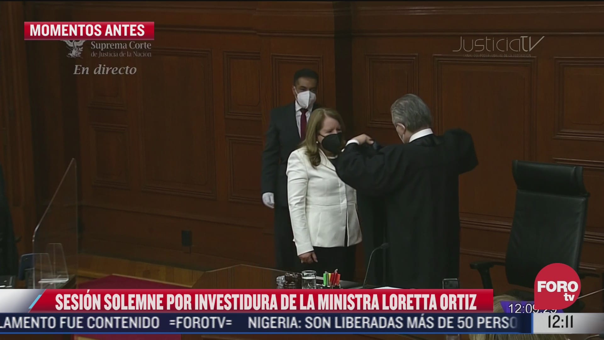 realizan sesion solemne por investidura de la ministra loretta ortiz