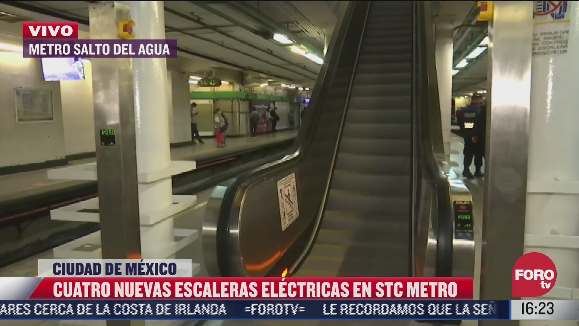 remplazan escaleras electricas en estacion del metro salto del agua