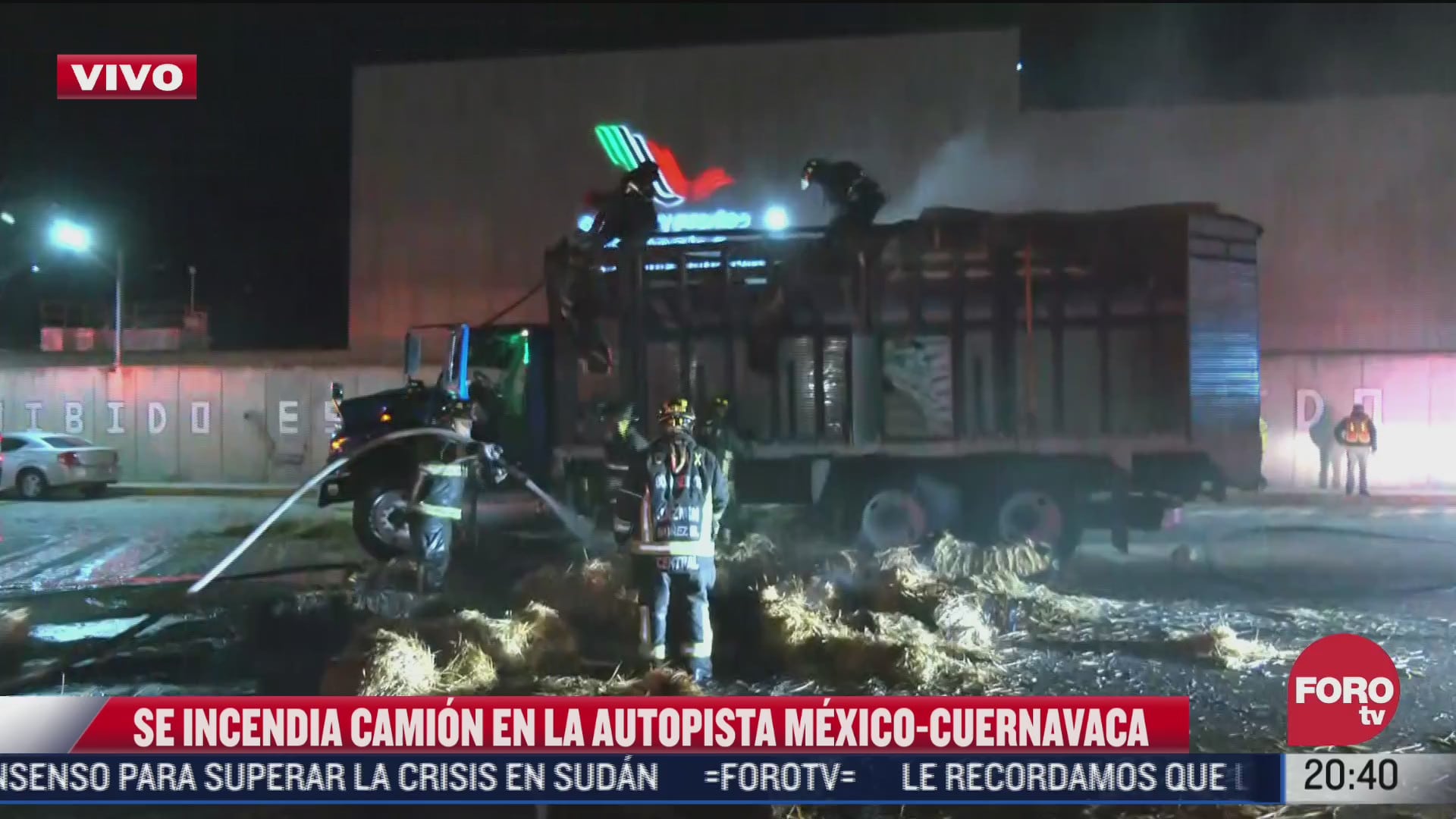 se incendia camion en la autopista mexico cuernavaca
