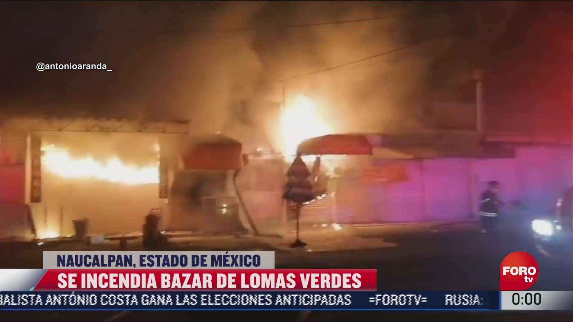 Se registra incendio en el bazar de Lomas Verdes, en Naucalpan