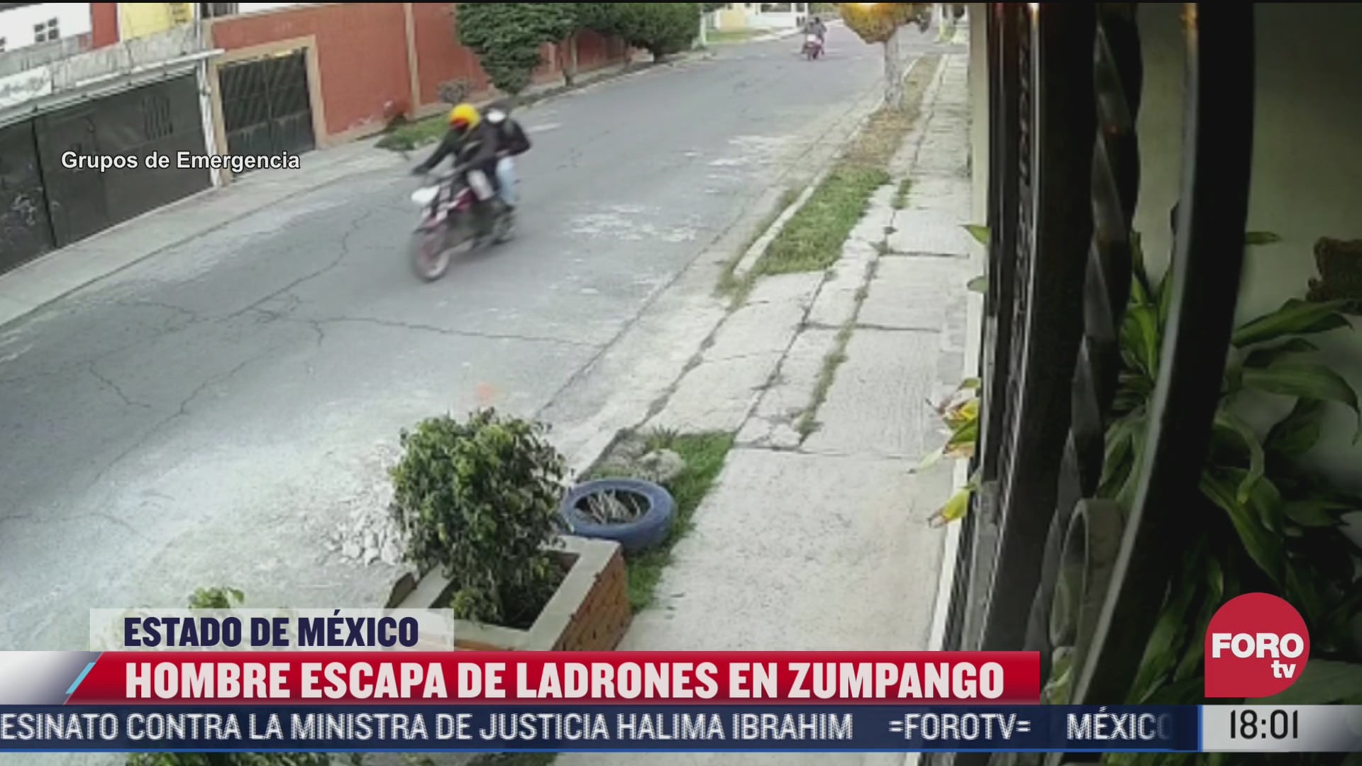 video hombre escapa de ladrones en zumpango edomex