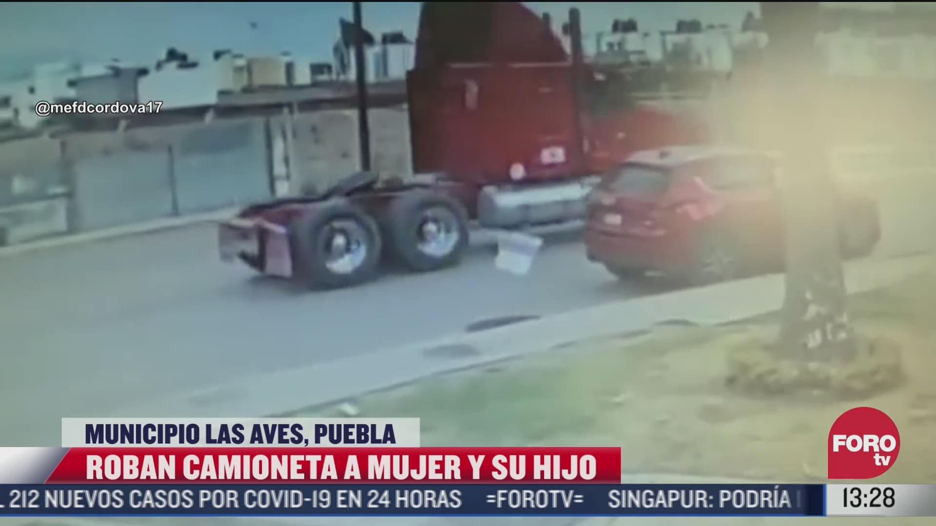 video roban camioneta que estaba estacionada en puebla