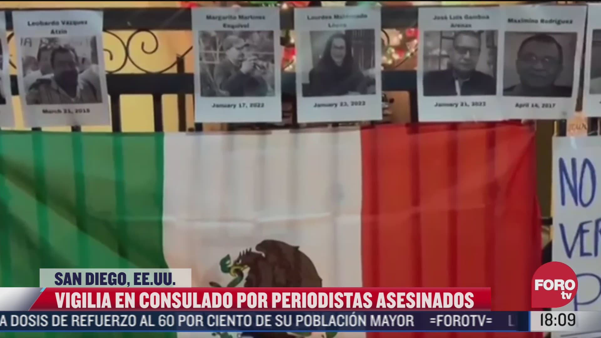 vigilia en consulado por periodistas asesinados en mexico