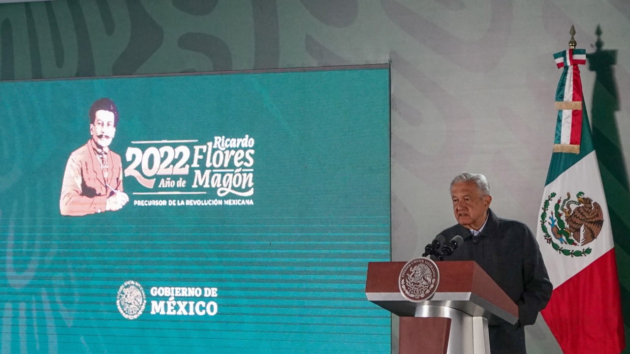 El presidente de México, Andrés Manuel López Obrador, durante la mañanera en Baja California