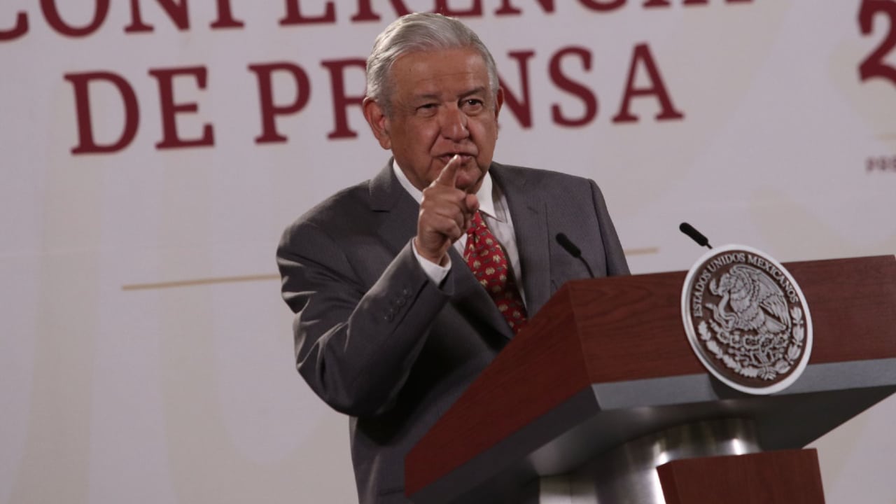 Andrés Manuel López Obrador, presidente de México, habló del precio del gas durante la conferencia mañanera en Palacio Nacional