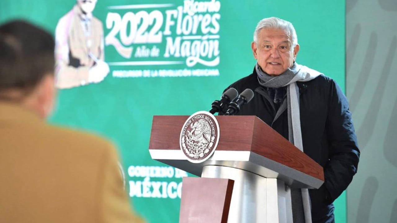 El presidente de México, Andrés Manuel López Obrador, en la conferencia mañanera realizada en Ciudad Juárez