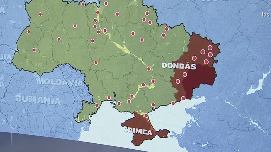 asi se ve el mapa del avance del ejercito ruso en ucrania