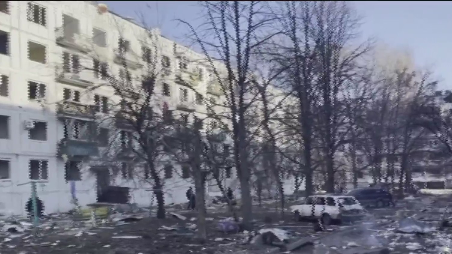 asi se ven los edificios residenciales bombardeados en kiev
