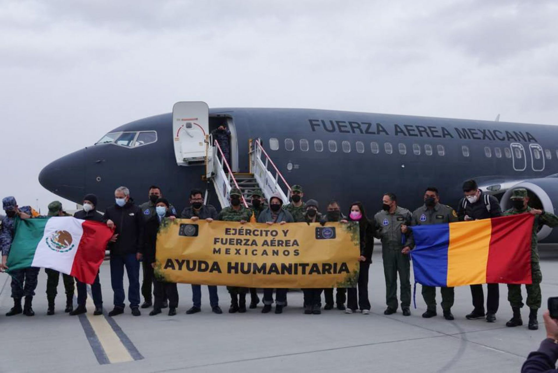 La aeronave de la Fuerza Aérea Mexicana (F.A.M.) arribó a Rumania para continuar la misión de ayuda humanitaria para el traslado de mexicanos evacuados de Ucrania tras el estallido de la invasión Rusa a la nación.