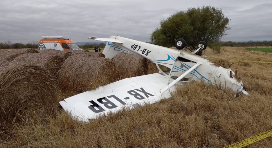 Avioneta aterriza de emergencia en Zuazua, Nuevo León