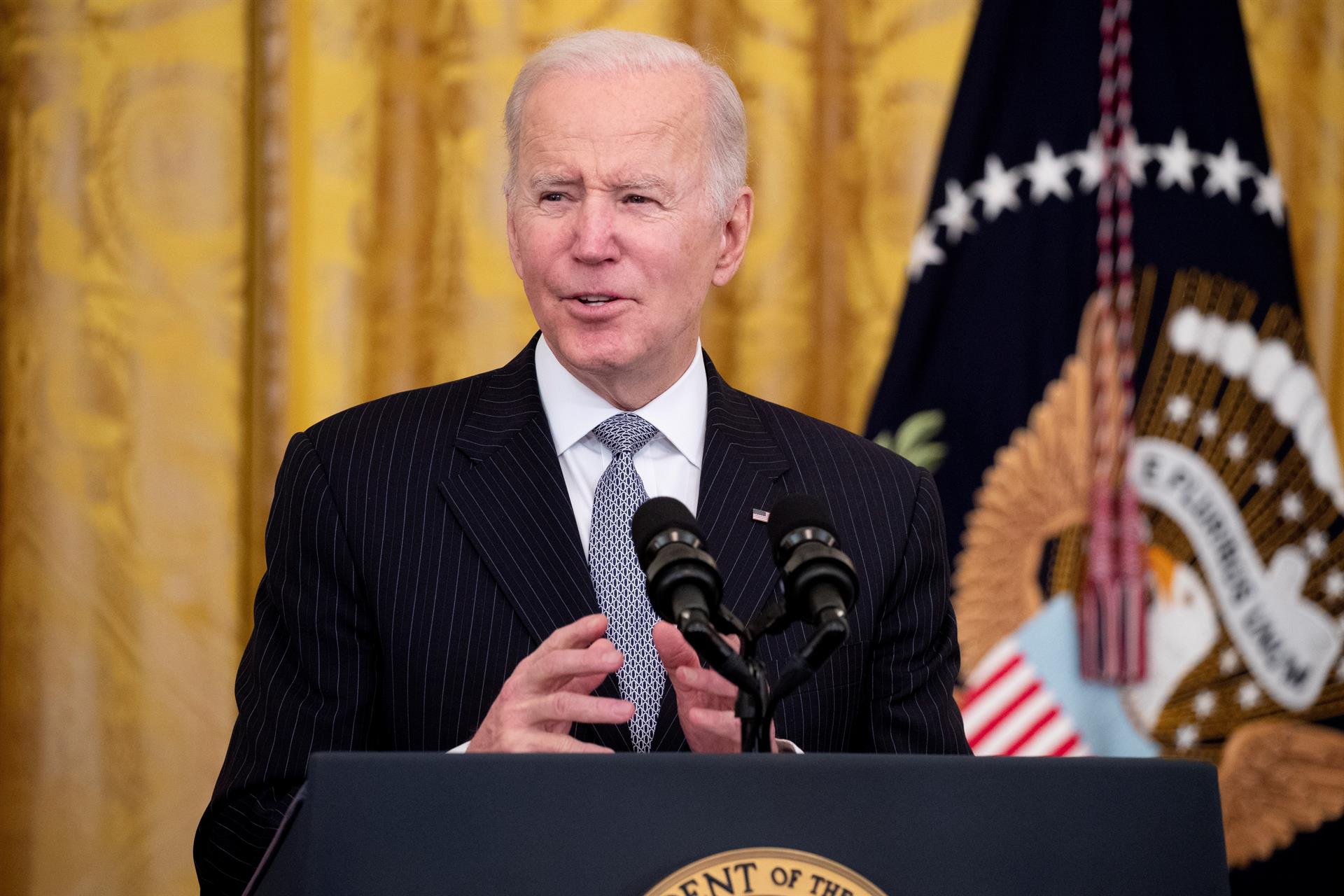 El presidente de Estados Unidos, Joe Biden, 2 de febrero de 2022 (EFE)