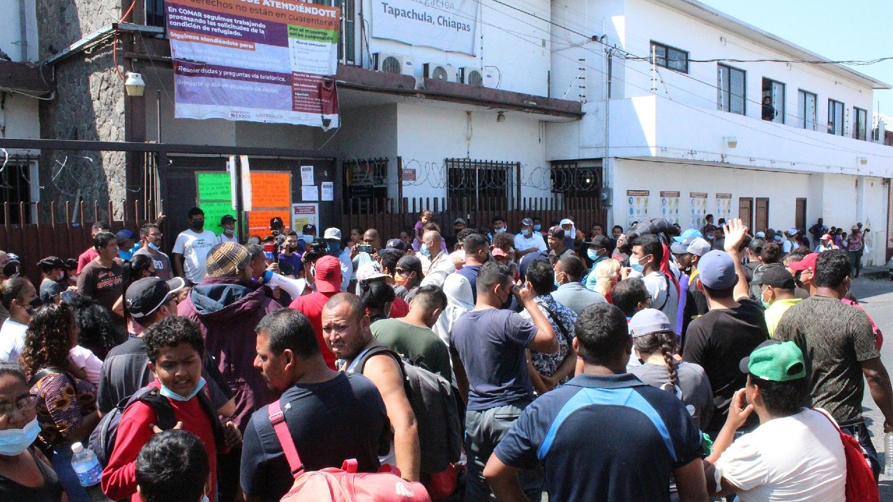 CNDH pide salvaguardar derechos de los migrantes en Tapachula, Chiapas. Fuente: EFE