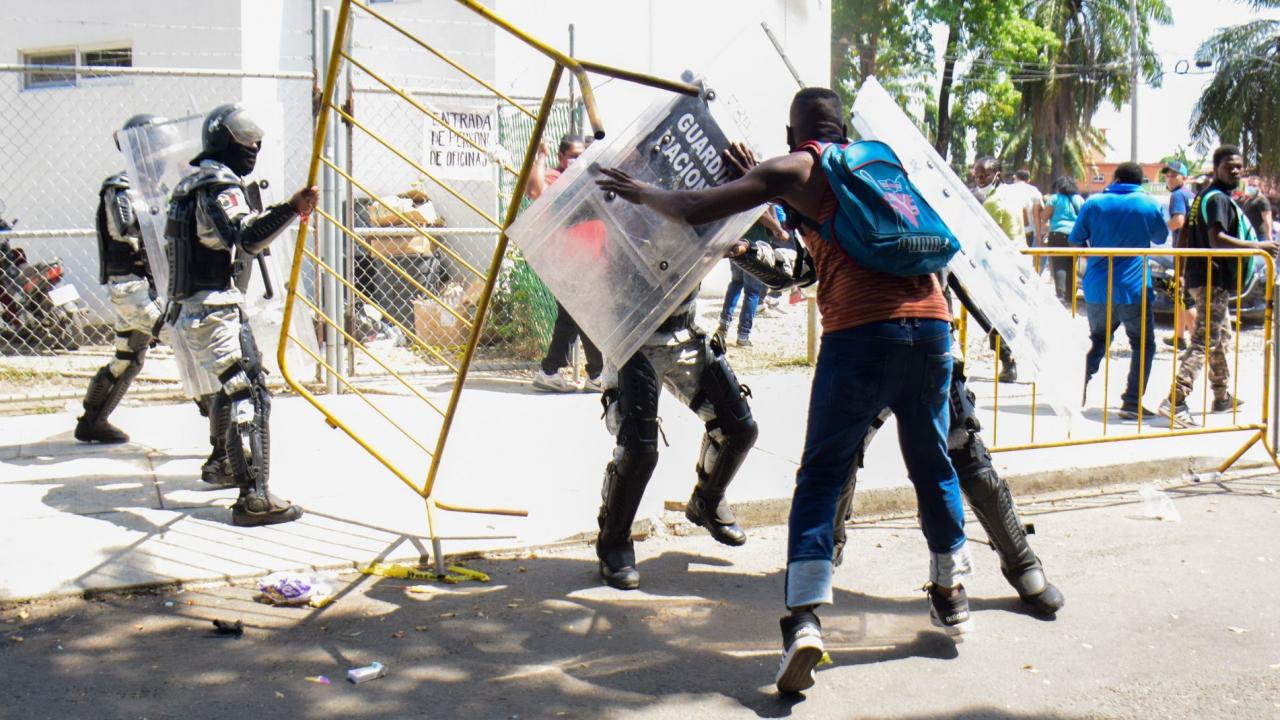 continuan las protestas de migrantes en chiapas