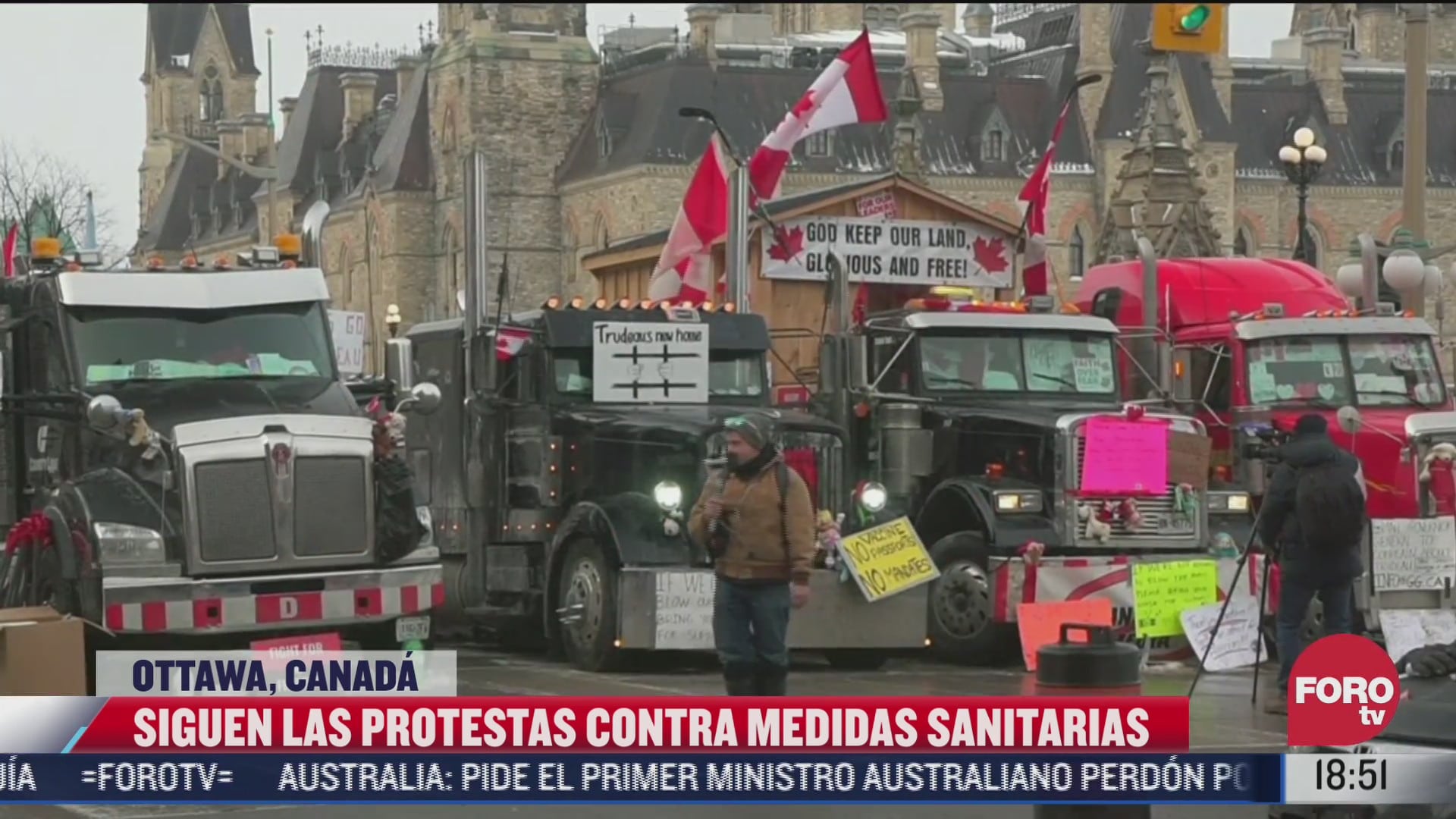 continuan protestas contra medidas sanitarias en canada