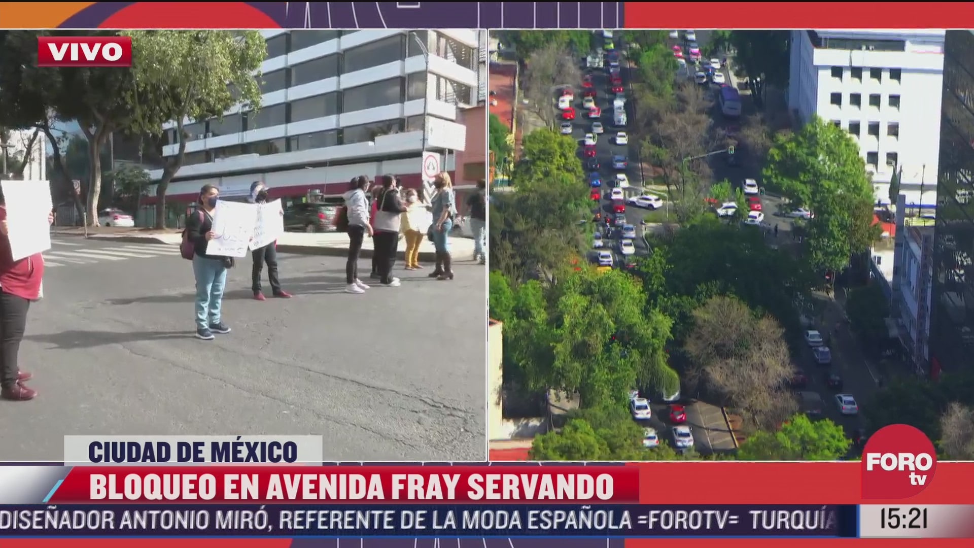 Manifestantes bloquean Avenida Fray Servando, CDMX