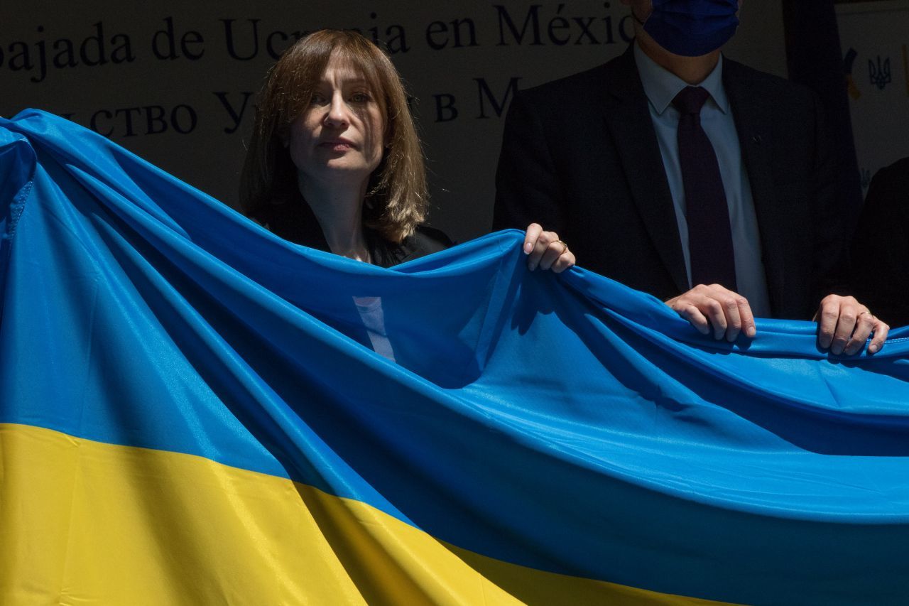 Oksana Dramaretska, embajadora de Ucrania en México, 24 de febrero de 2022 (Cuartoscuro)