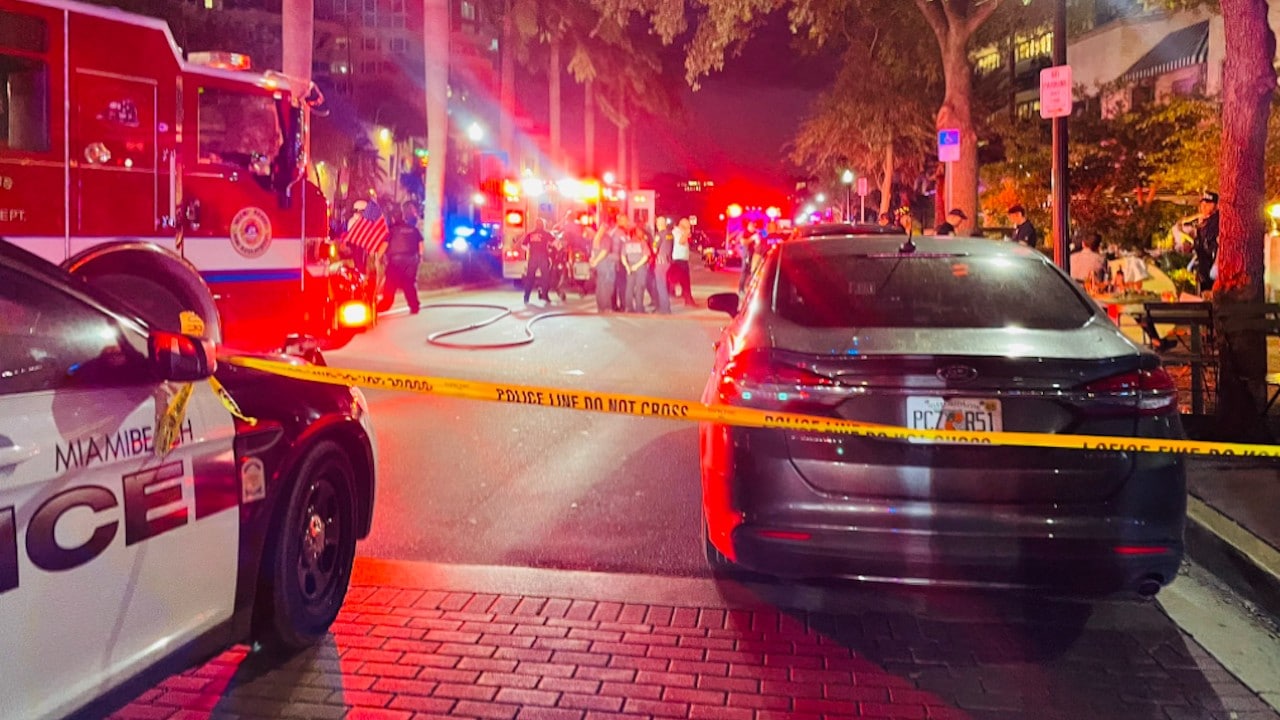 Accidente en Miami, Florida (Twitter: @MiamiBeachPD)