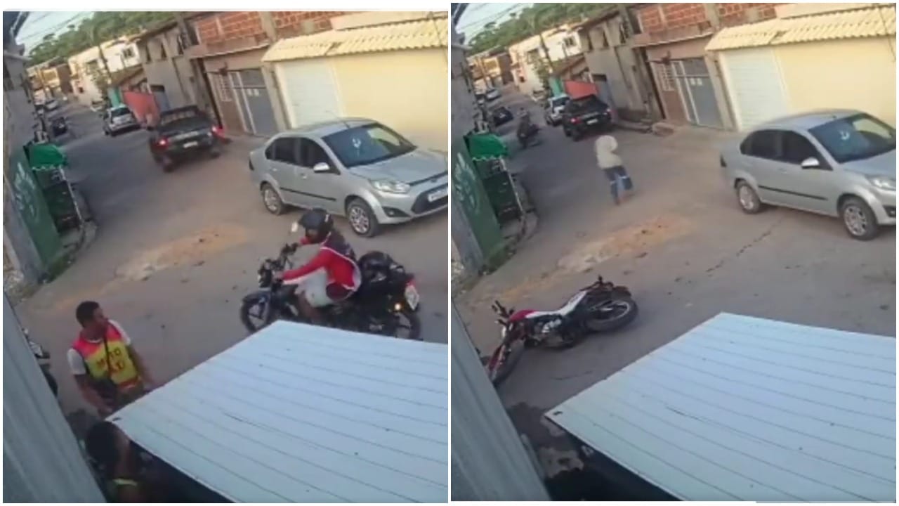 motocicleta, robo, Brasil, asalto, captura de pantalla