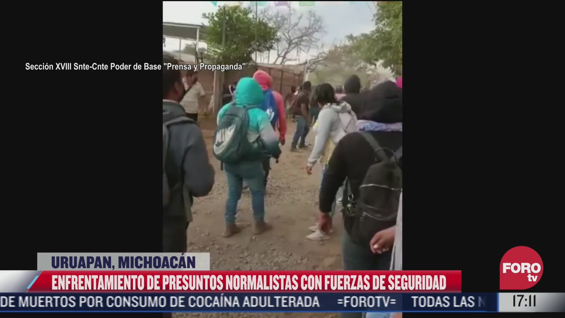 normalistas e integrantes de cnte trataron de apoderarse de vias del tren en uruapan michoacan