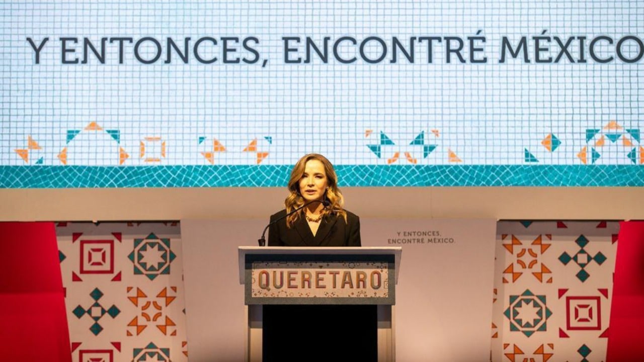 Mariela Morán Ocampo en la presentación de la nueva imagen turística de Querétaro