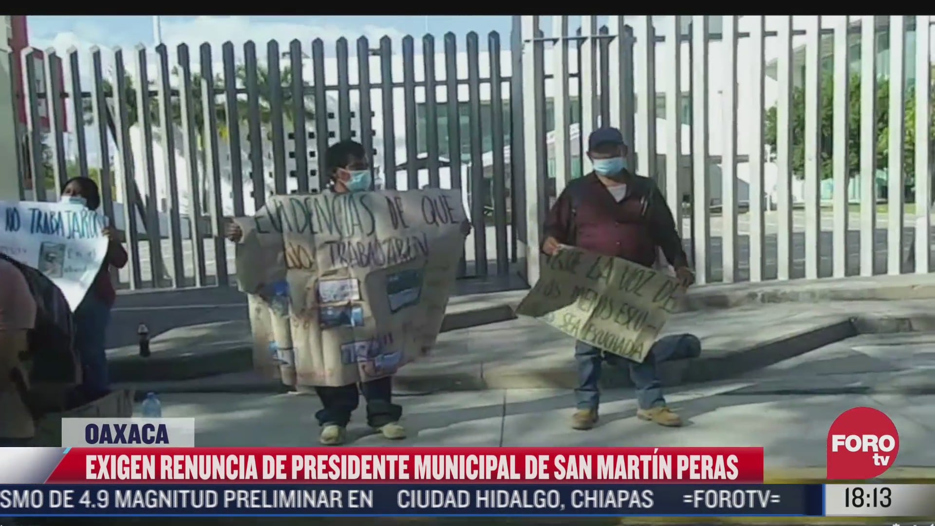 pobladores de san martin peras oaxaca protestan por falta de obras publicas