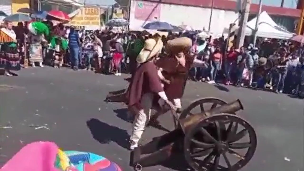 Puebla, accidente, cañonazo, carnaval
