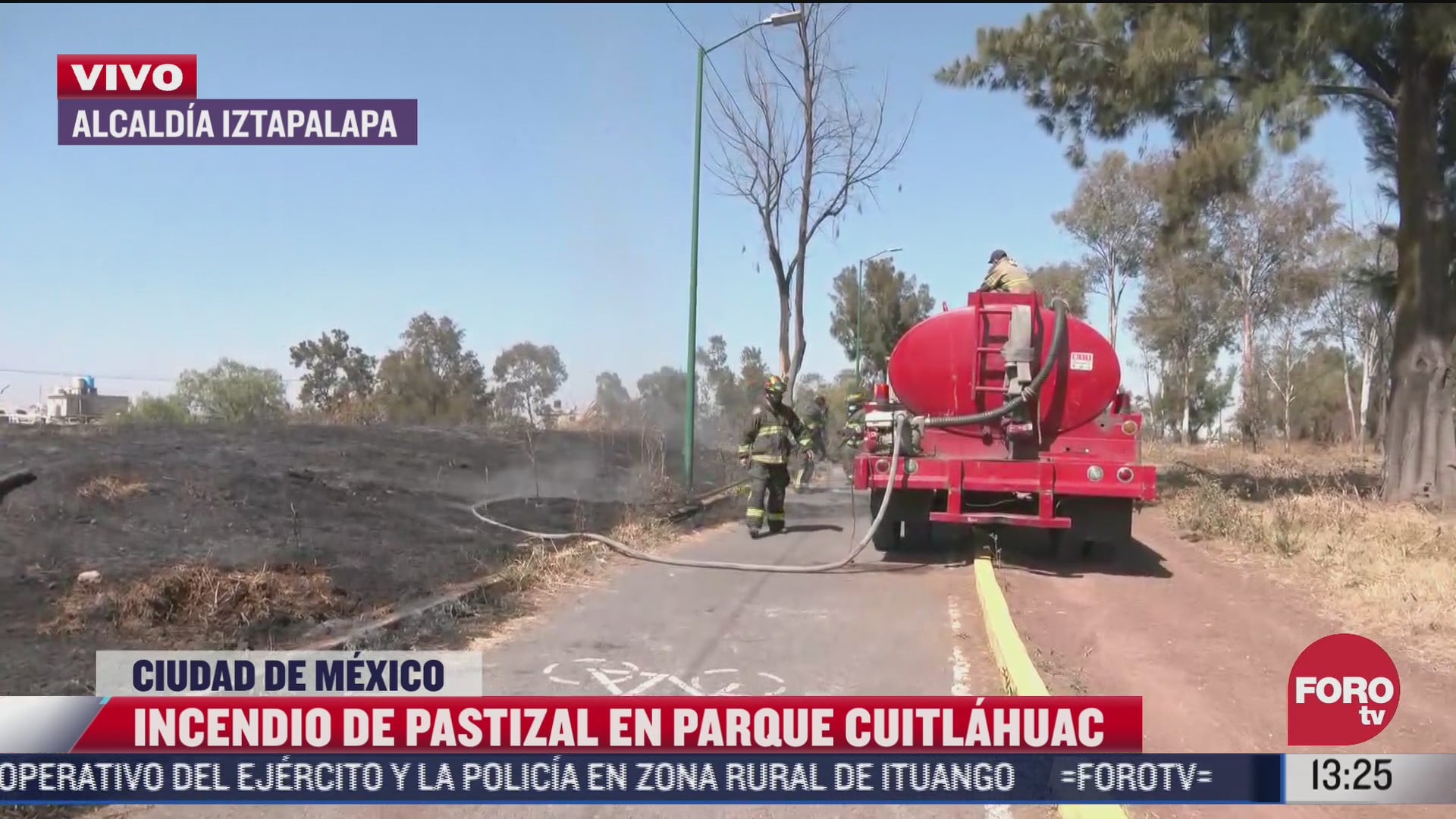se registra incendio en el parque cuitlahuac iztapalapa