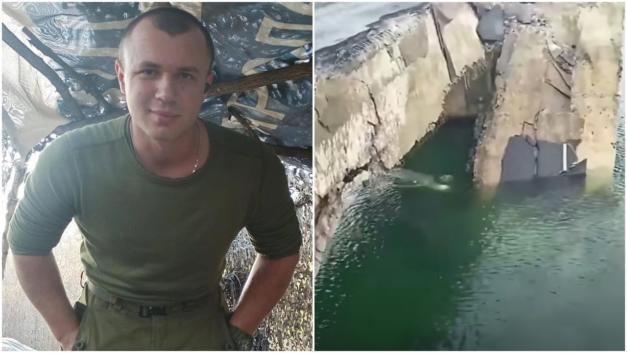 puente destruido, Ucrania, Rusia, soldado, captura de pantalla