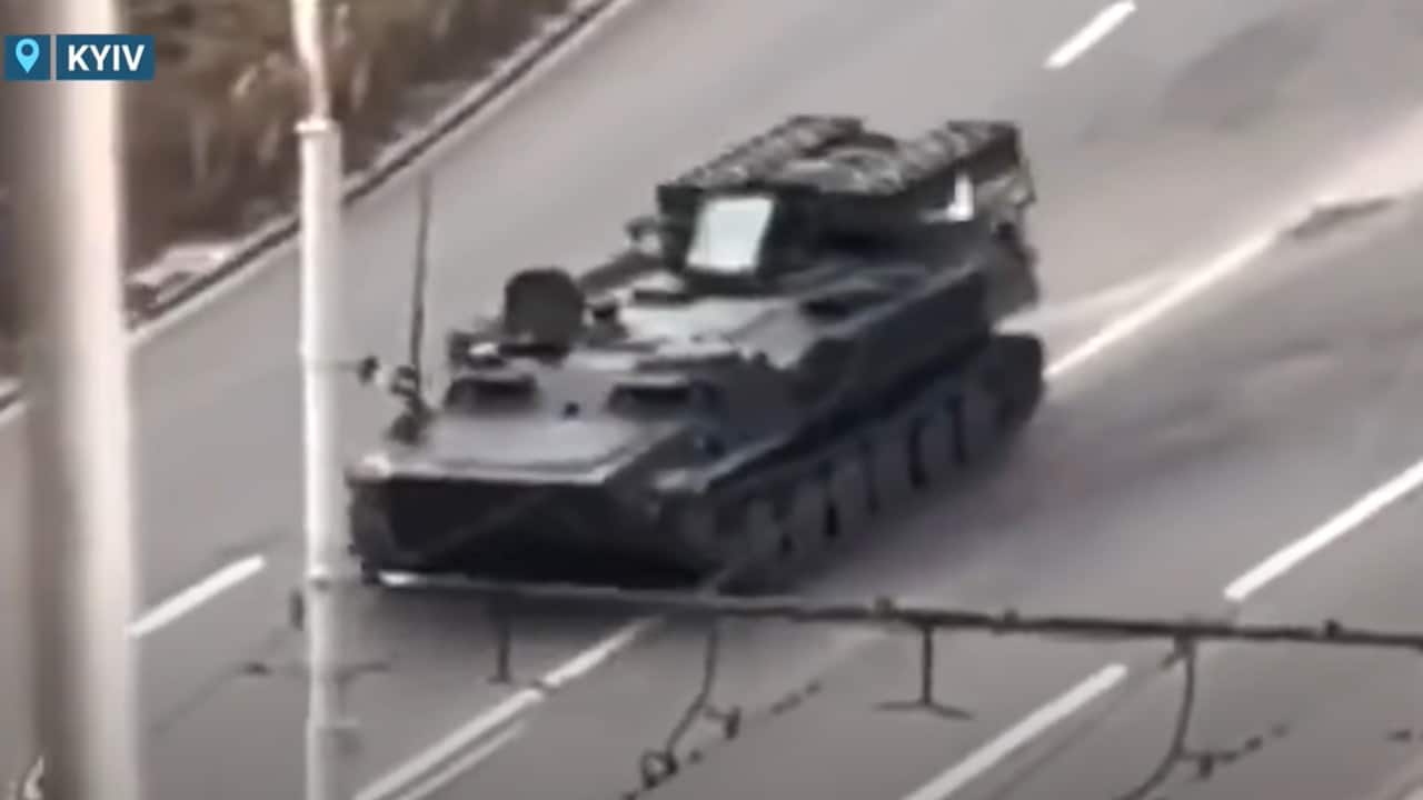 tanque, vehículo, video, Ucrania, Kiev, captura de pantalla