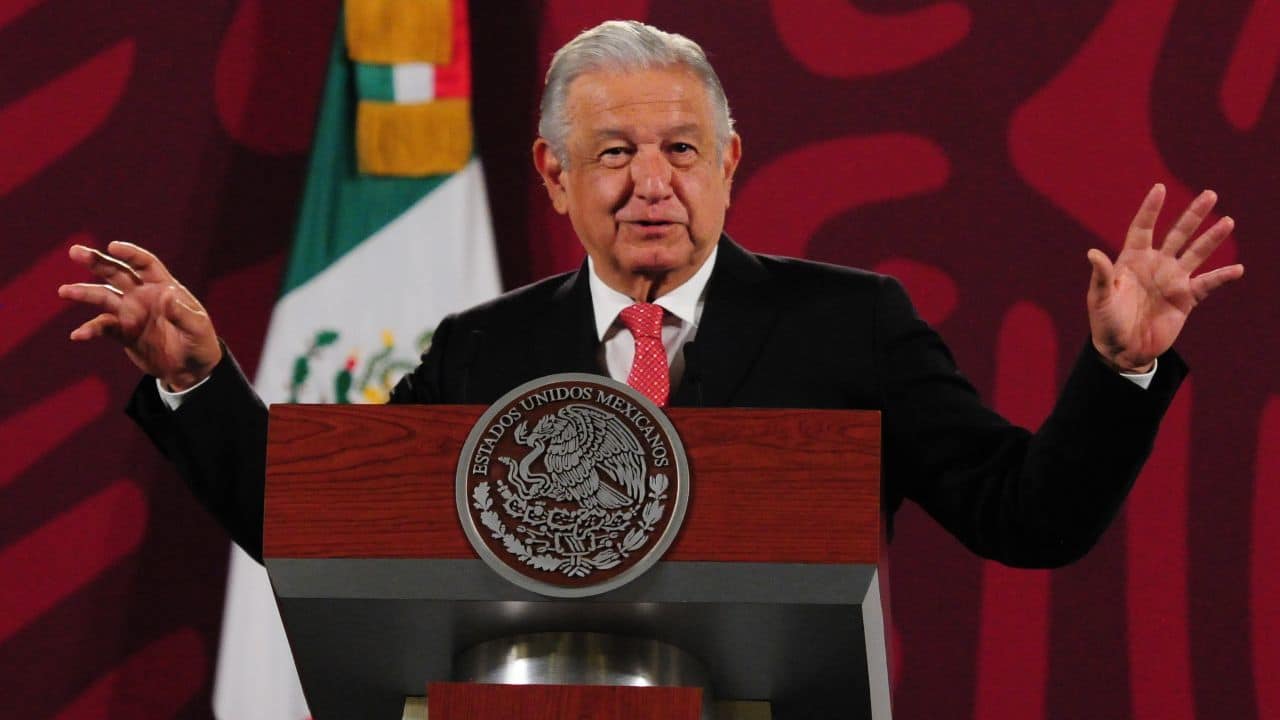 Andrés Manuel López Obrador, presidente de México, durante su conferencia mañanera en Palacio Nacional.