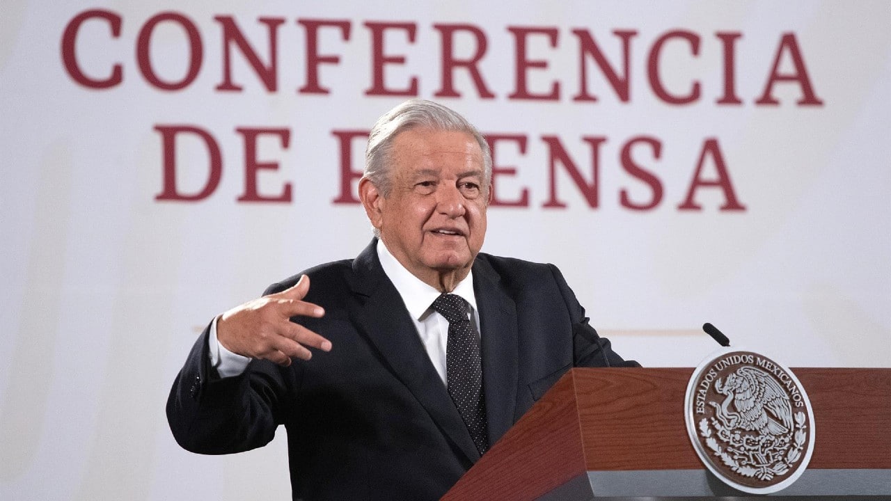 El presidente López Obrador en conferencia mañanera.