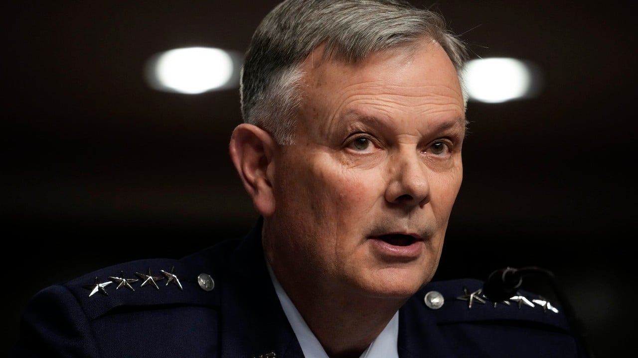 El general Glen VanHerck, titula del Comando Norte de los Estados Unidos y del Comando de Defensa Aeroespacial de América del Norte, 24 de marzo de 2022 (Getty Images)