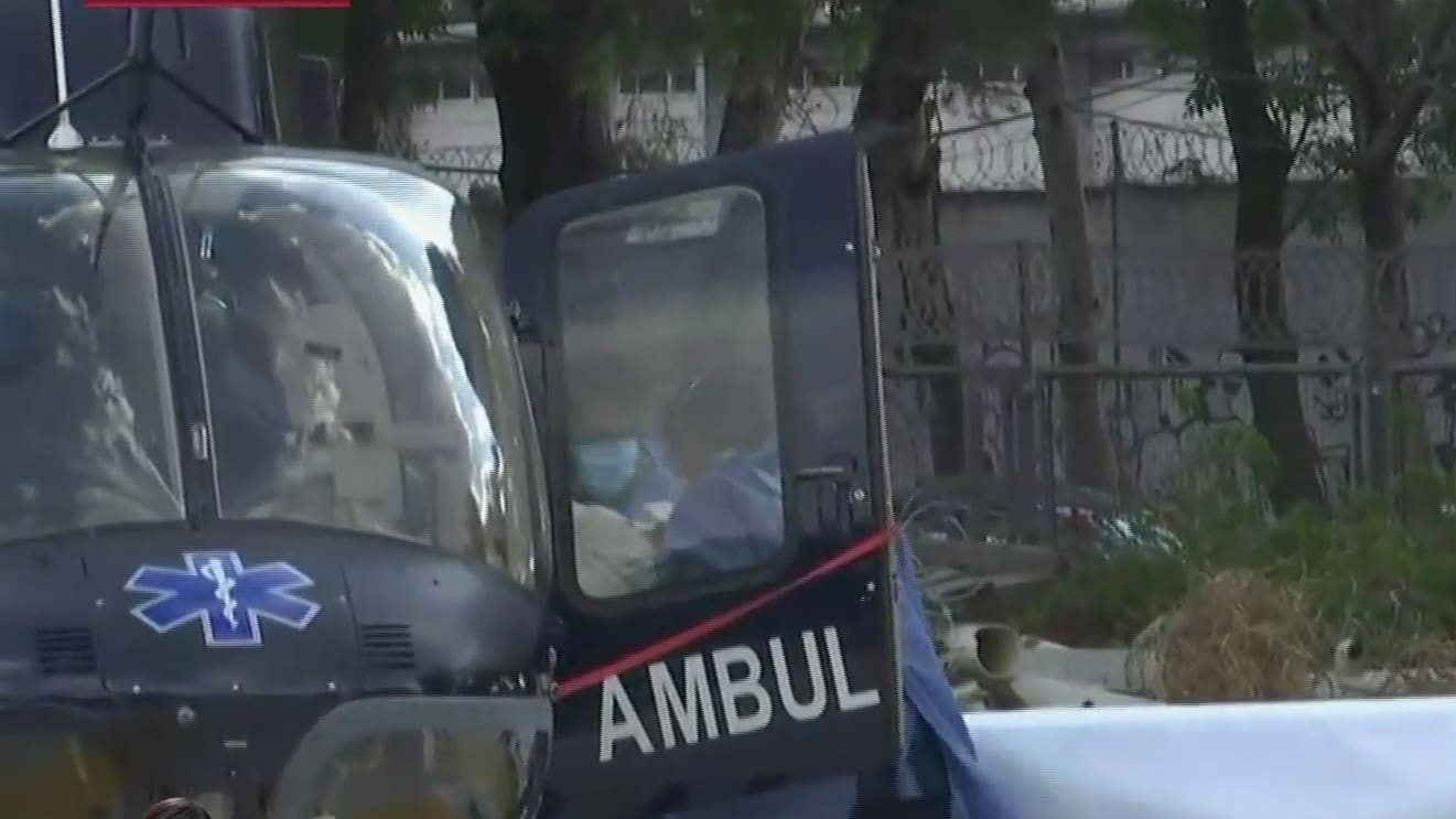 helicoptero condor traslada a hombre electrocutado en la cdmx