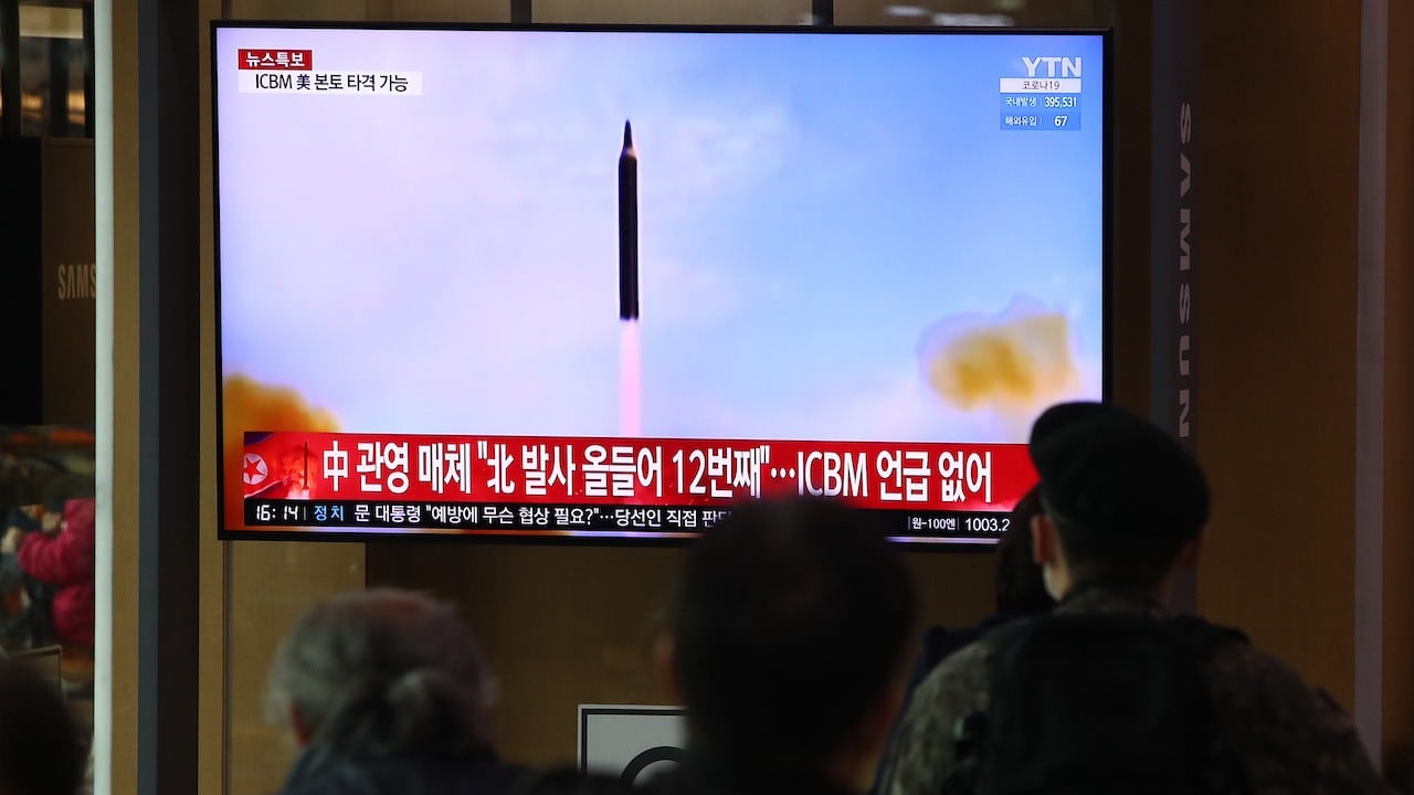 Lanzamiento de un misil de Corea del Norte (Getty Images)