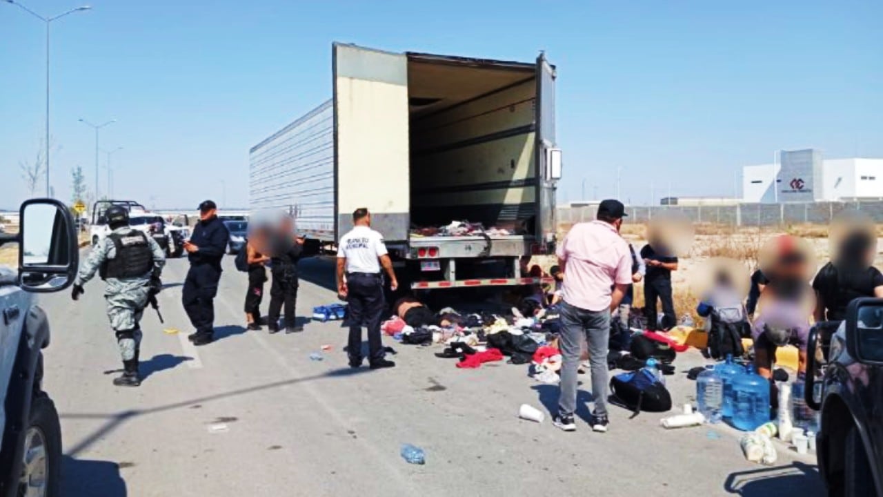 INM entregará visas humanitarias a personas migrantes abandonadas en un tráiler en Monclova, Coahuila