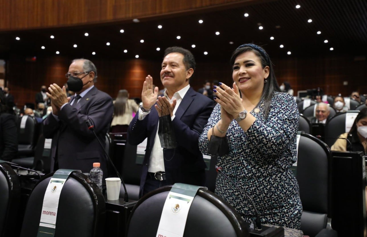 Legisladores de Morena en la Cámara de Diputados, 10 de marzo de 2022 (Twitter: @NachoMierV)