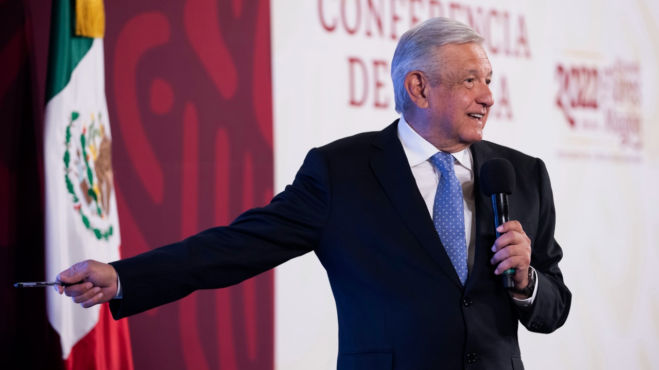El presidente de México, Andrés Manuel López Obrador, en la conferencia mañanera.
