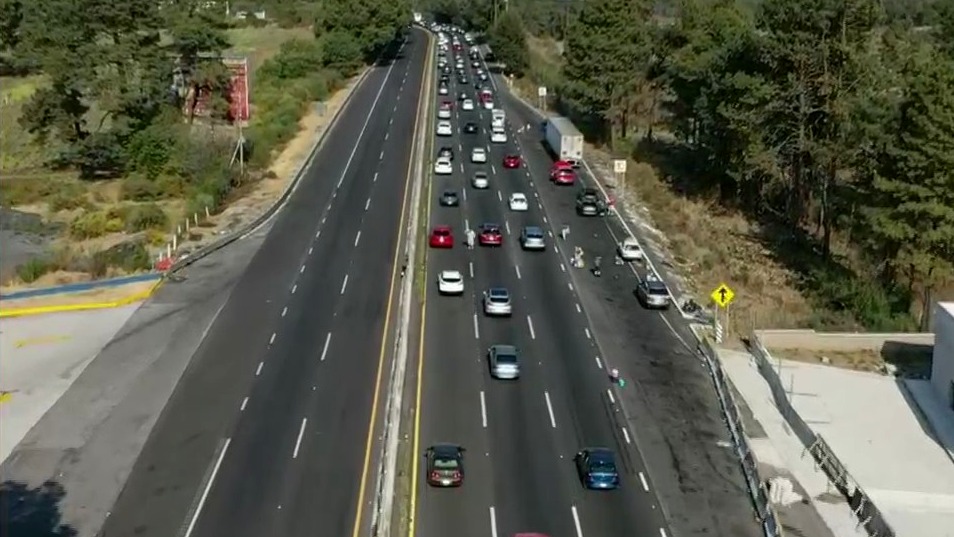 reportan transito lento en la autopista mexico cuernavaca