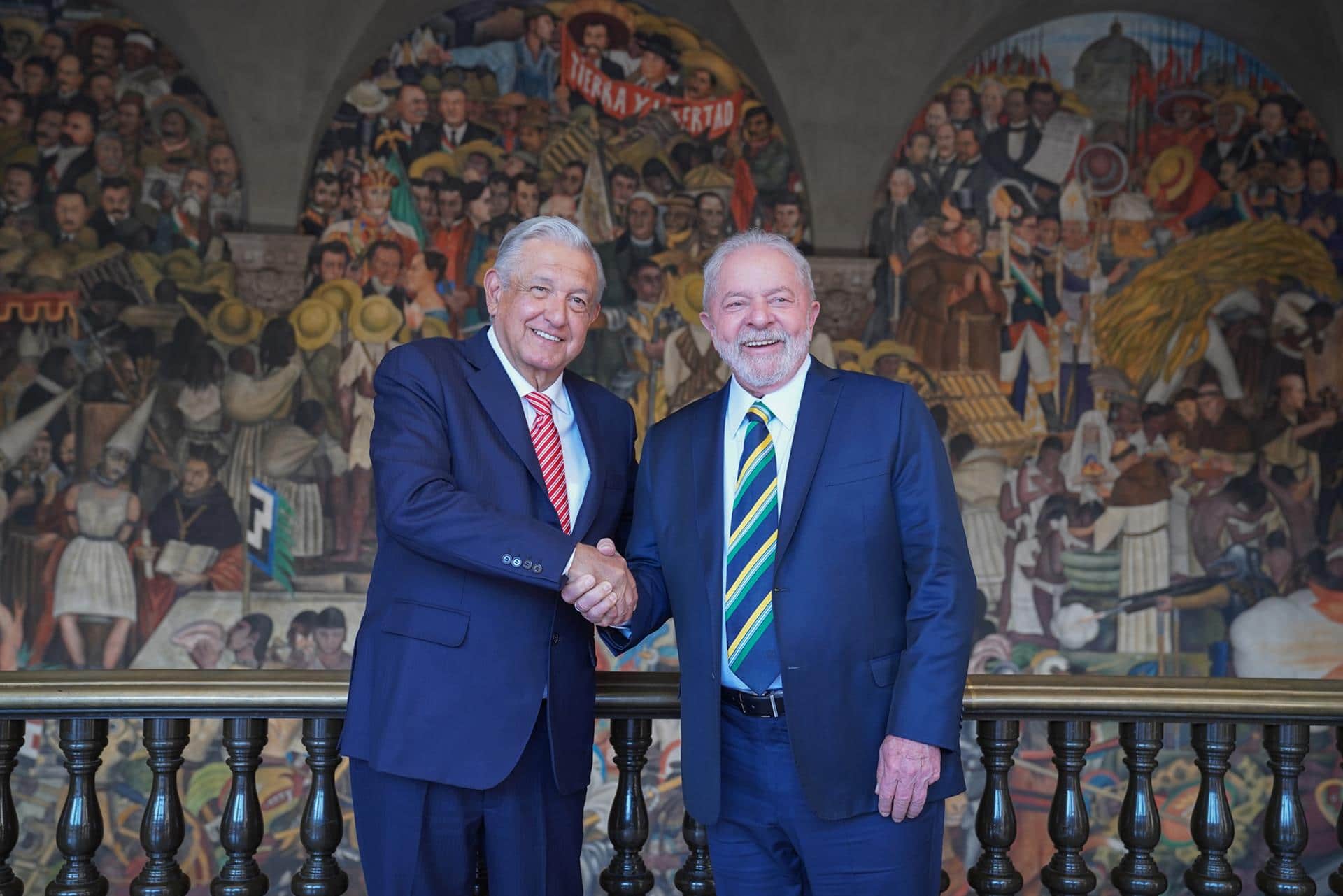 AMLO se reúne con Lula da Silva en Palacio Nacional