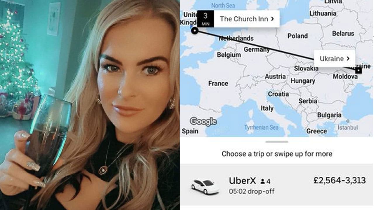 Mujer ebria pide Uber de 121,500 pesos para ayudar a Ucrania