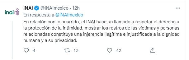 Fuente: Twitter @INAImexico