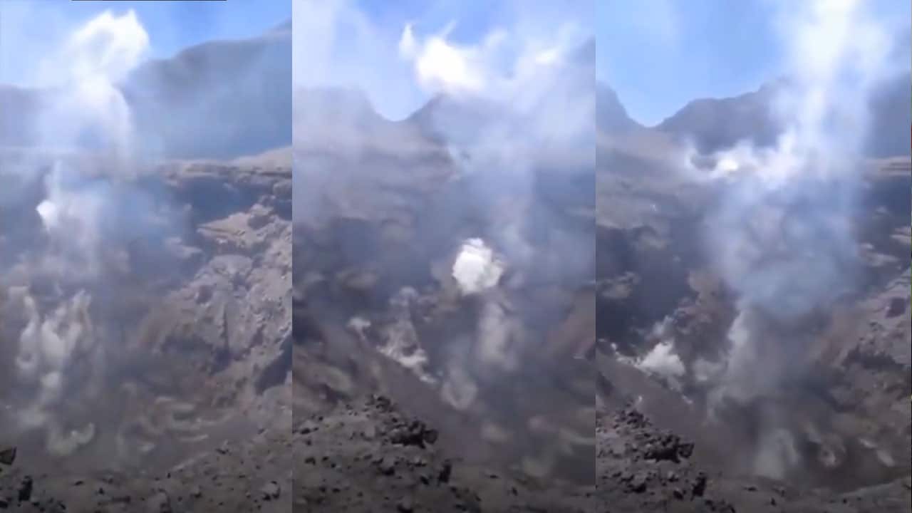 Video: Alpinista escala Popocatépetl y graba interior cráter
