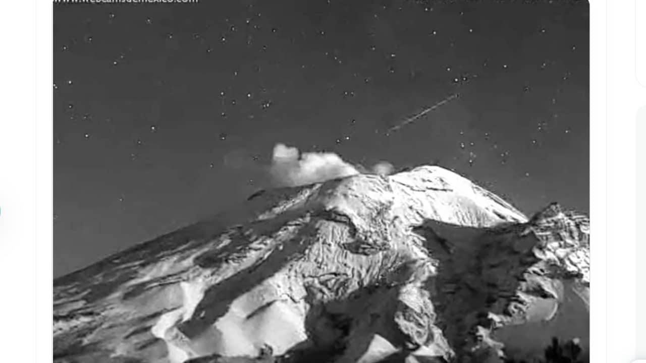 Popocatépetl, volcán, meteoro, video