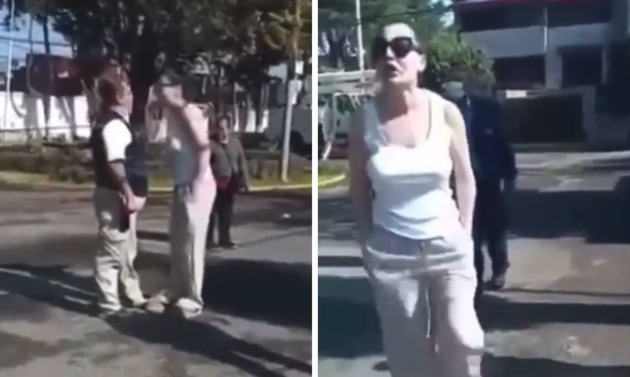 Mujer escupe en la cara a guardia en Metepec: Video