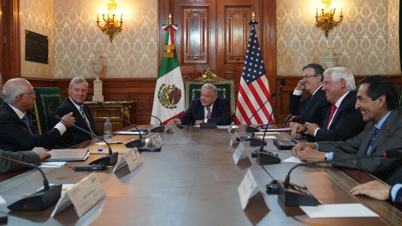 El presidente de México, Andrés Manuel López Obrador se reúne con Tom Vilsack, secretario de agricultura de EEUU (Twitter: @lopezobrador_)