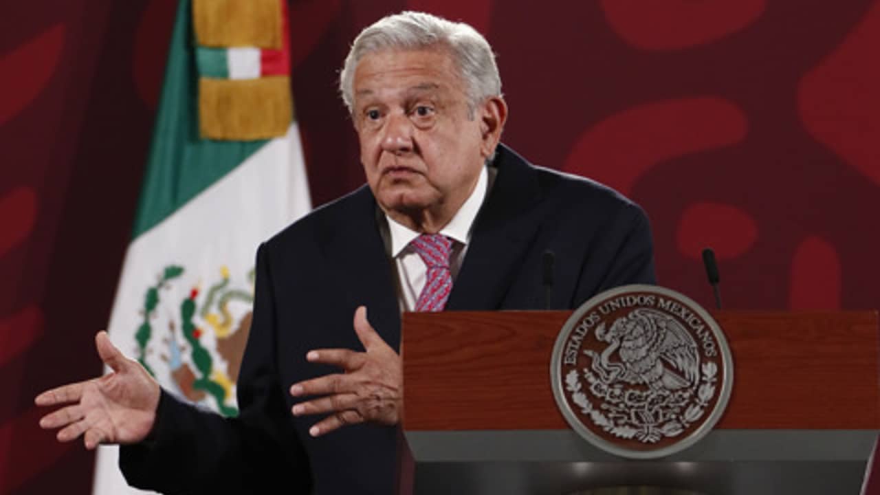 Andrés Manuel López Obrador, presidente de México, durante la conferencia mañanera