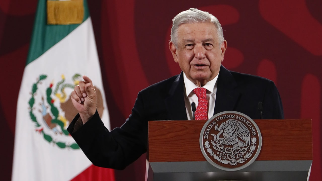 El presidente de México. Andrés Manuel López obrador (AMLO), en su conferencia mañanera