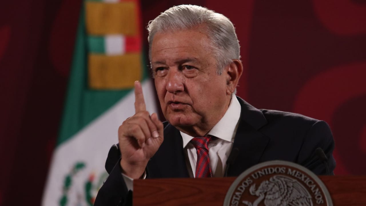 El presidente de México, Andrés Manuel López Obrador (AMLO). durante su conferencia mañanera