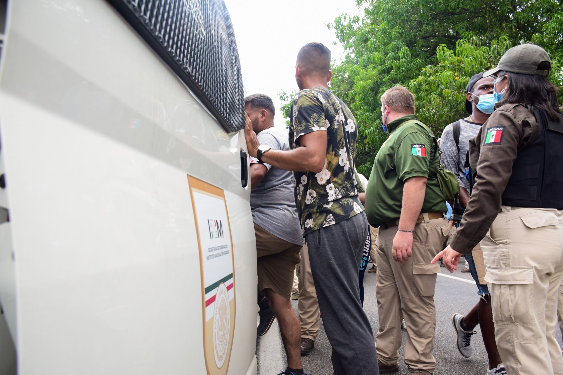 Disuelven nueva caravana migrante que salió de Tapachula, Chiapas