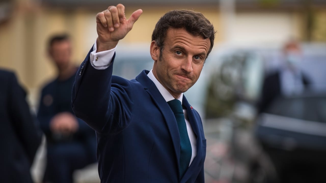 Fotografía que muestra al presidente de Francia, Emmanuel Macron